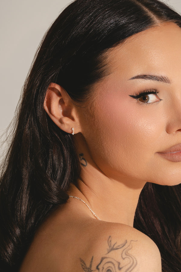 'Astra' Mini Drop Diamond Studs