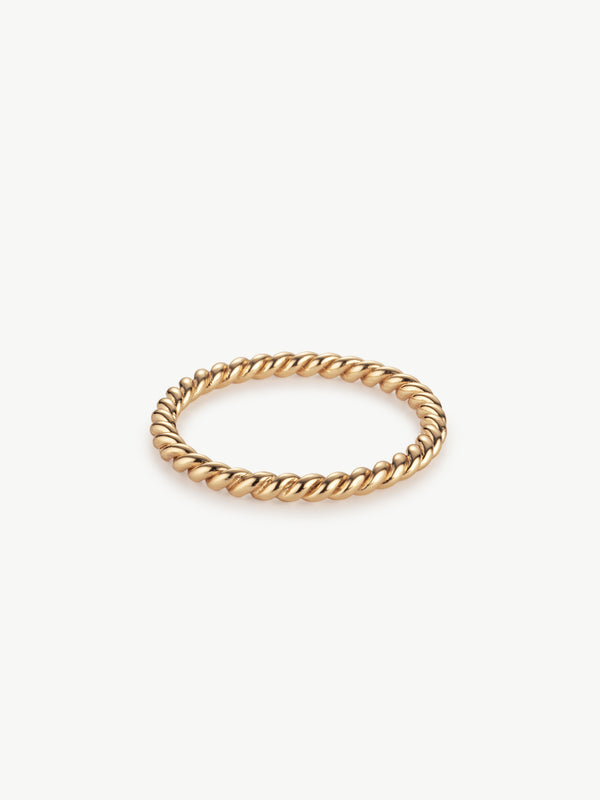 Twisted stacker ring in 18ct Gold Vermeil